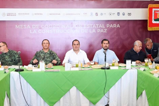 Integrantes de la Mesa de Coordinación Estatal para la Construcción de la Paz acuerdan redoblar esfuerzos