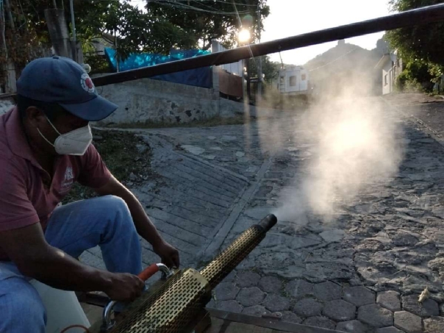 Las nebulizaciones se realizan en prácticamente todas las comunidades del municipio.