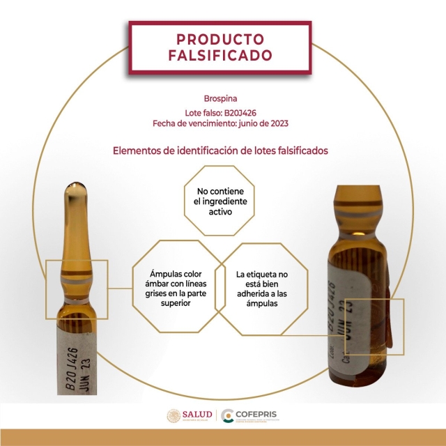 Emiten alerta sobre falsificación de analgésico