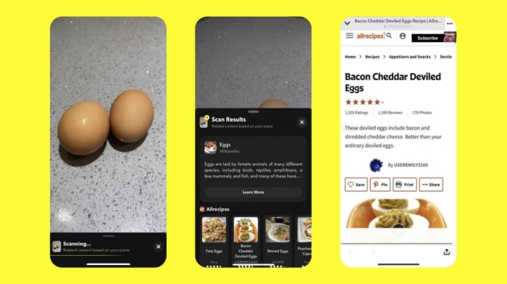 Snapchat lanza servicio para crear imágenes y cocinar con inteligencia artificial