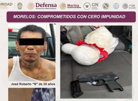 Usaba oso de peluche para esconder una pistola y fue detenido por delitos contra la salud