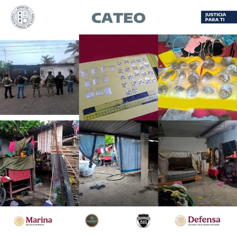 Diversas corporaciones de seguridad estatales y federales participaron en este operativo que concluyó con el aseguramiento de estupefacientes. 