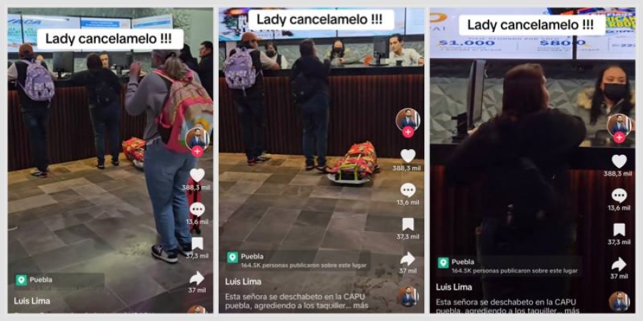 'Lady Cancélamelo' se vuelve viral por agredir a empleados en Puebla