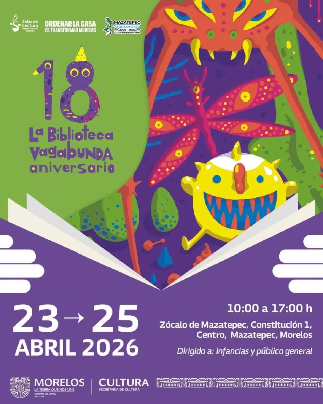 Biblioteca Vagabunda celebra 18 a&ntilde;os compartiendo historias en Mazatepec