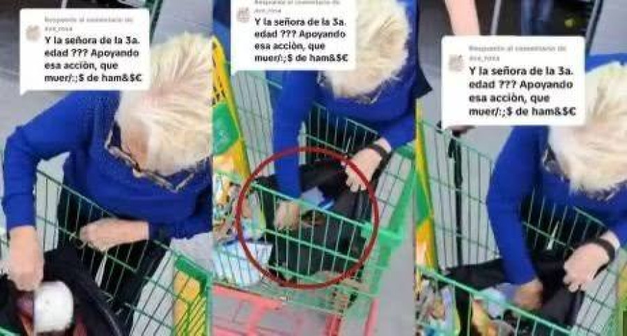 Abuelita sorprendida robando en supermercado, vinculada con 'LadyCucaracha'