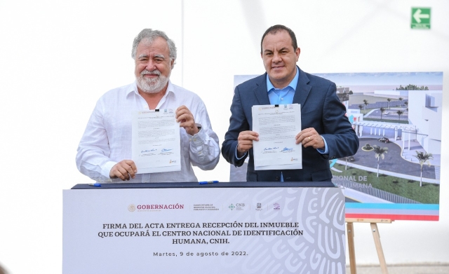 Inician gobiernos de Morelos y México adecuaciones al inmueble del Centro Nacional de Identificación Humana