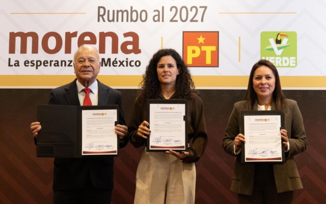 Morena, PT y PVEM renuevan coalici&oacute;n rumbo a las elecciones de 2027
