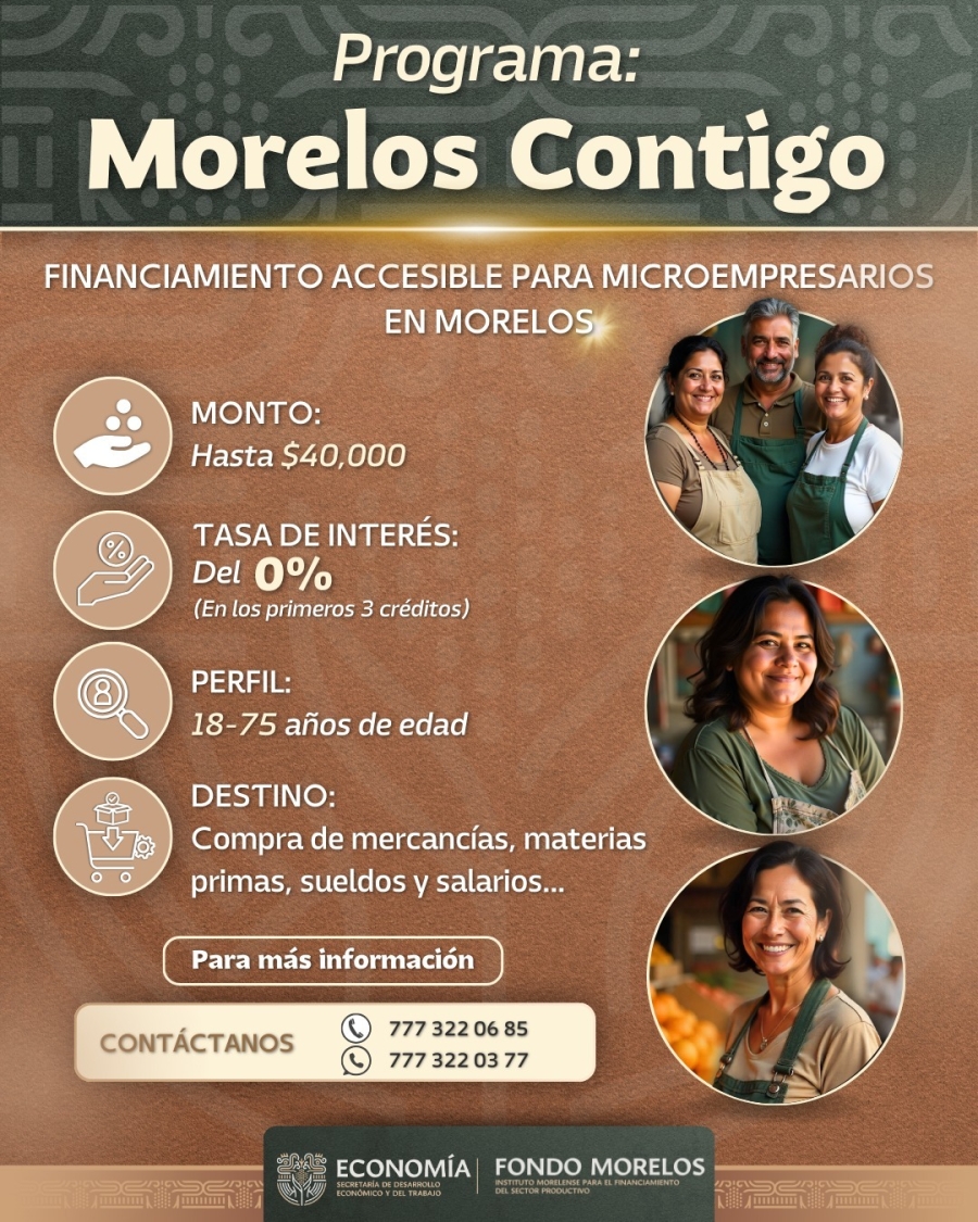 Fortalece gobierno estatal emprendimiento local a través del programa 'Morelos Contigo'