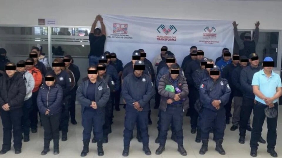 Desmantelan red de extorsión en Chiapas; hay 78 detenidos, incluidos funcionarios y policías