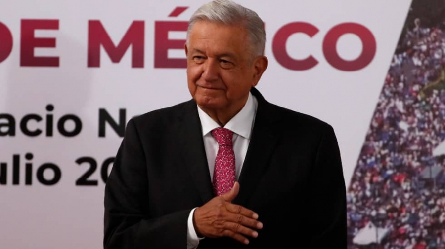 Informe de AMLO a tres años de su triunfo electoral.