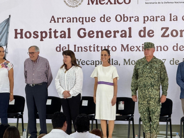 Encabezan presidenta Claudia Sheinbaum y gobernadora Margarita González Saravia arranque de obra del hospital general en Yecapixtla