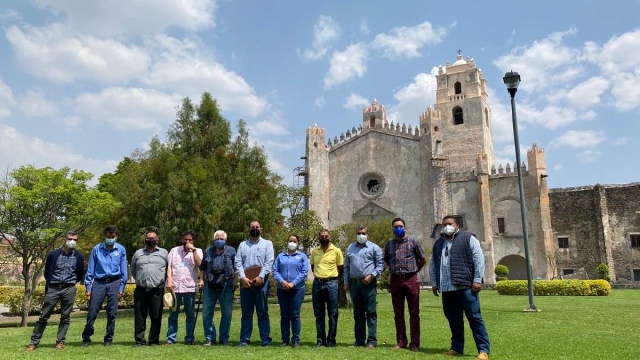 Autoridades municipales y del INAH recorrieron las obras. 