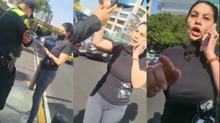 Lady Anubis: mujer fue grabada mientras amenazaba a policías de tránsito por infraccionarla