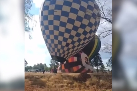 Muere hombre al caer de un globo aerostático incendiado en Zacatecas