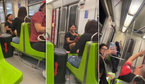 De &#039;Querida socia&#039; a &#039;La gata bajo la lluvia&#039;: Viajeros del Metro de CDMX cantan con dos mujeres en plena &#039;catarsis&#039; | VIDEO