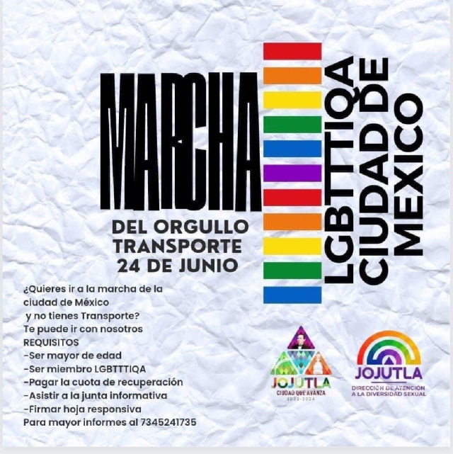 El gobierno de Jojutla ofrece transporte –con costo de recuperación– a la próxima marcha que se realizará este fin de semana en la CDMX.