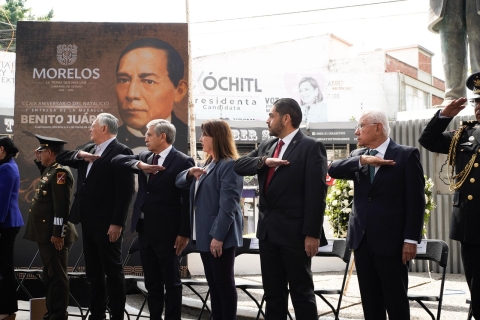 Magistrado presidente del TSJ asiste a la ceremonia por el 219 aniversario del natalicio de Benito Juárez