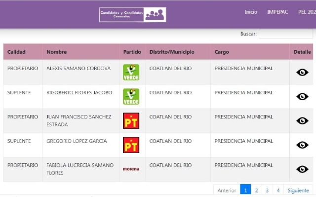 Nueve candidatos se disputan el voto de la ciudadanía en el municipio de Coatlán del Río.