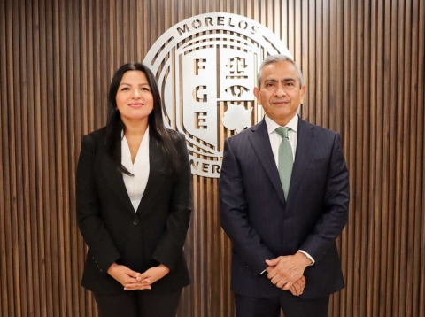 Se re&uacute;ne Melissa Montes de Oca con fiscal general para fortalecer la justicia para las mujeres en Morelos