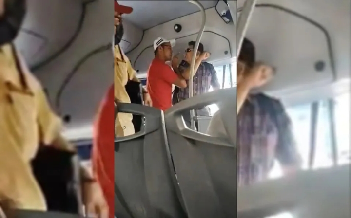 Chofer empuja a pasajero y lo saca de unidad por no pagar 15 pesos