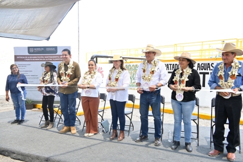 Reactiva gobierno de Margarita González Saravia planta de tratamiento de aguas residuales en Tilzapotla