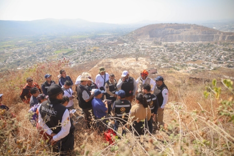 Establece CEPCM estrategia t&eacute;cnica para atenci&oacute;n de deslizamientos en cerro El Sarnoso de Jiutepec