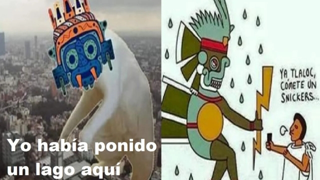 ¡Gracias, Tláloc!: Ante sequía en Cutzamala, celebran con memes la lluvia en CDMX