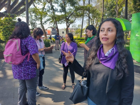 Mujeres exigen el fin de la violencia de género, recordó Andrea Acevedo, vocera del comité.   