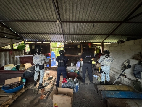 Aseguran narcolaboratorio con varios campamentos en Yautepec, en operativo interinstitucional