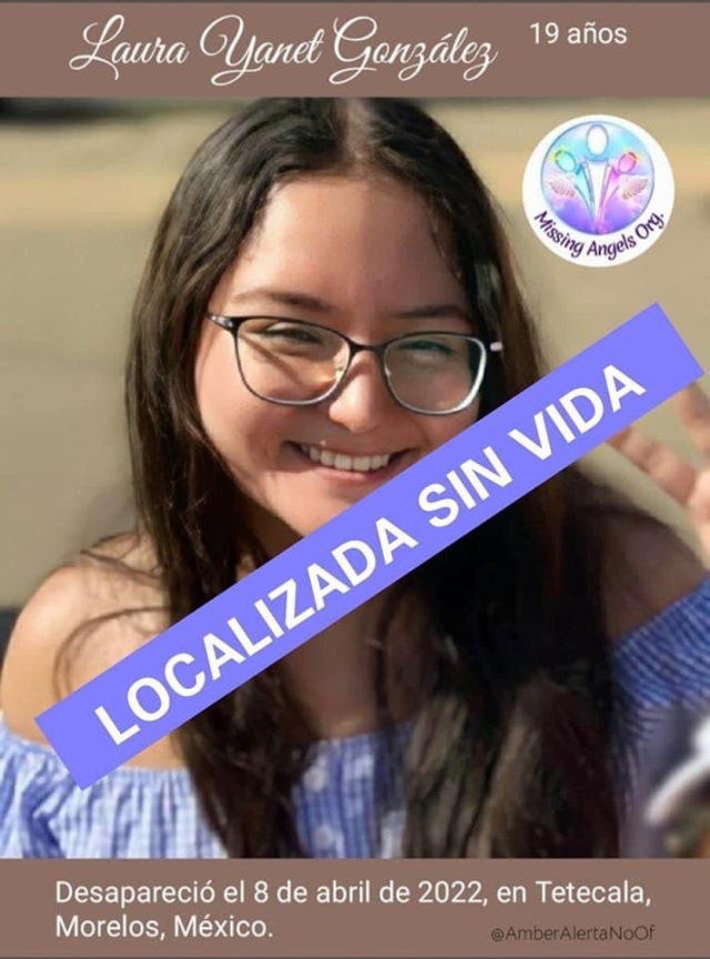 Localizan sin vida a joven desaparecida en Tetecala