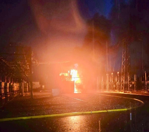Se registró incendio en subestación de la CFE en Cuautla por tormenta eléctrica