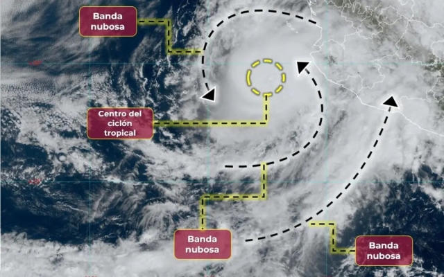 Huracán &#039;Lidia&#039; alcanza categoría 3; Emiten alerta de peligro alto