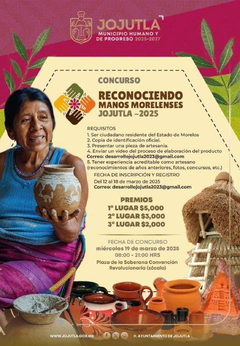 A partir de este miércoles se abrió el registro para todos los interesados en participar en este primer concurso para reconocer a los artesanos del estado de Morelos.