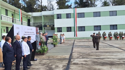 Realizan toma de posesión al cargo y protesta de bandera del nuevo comandante de la 24 Zona Militar