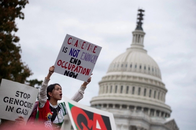 Más de 300 arrestados en protestas contra guerra Israel-Hamás en Washington