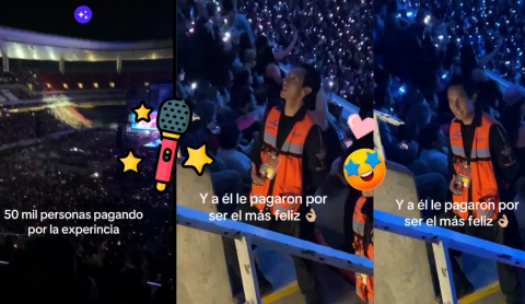 Cuando ser fan es parte del trabajo: el empleado que cantó con Shakira
