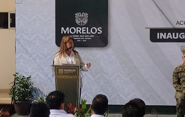 Resalta gobernadora de Morelos diálogo con cámaras empresariales durante visita presidencial